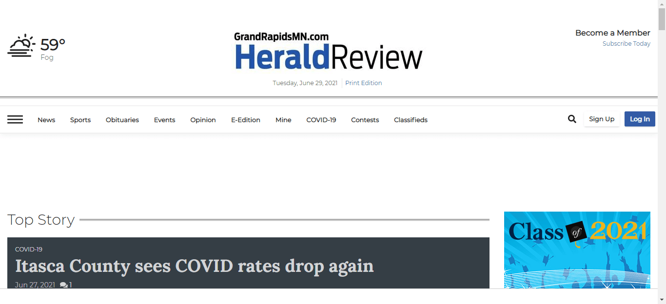 Minnesota newspapers 27 Herald Review website