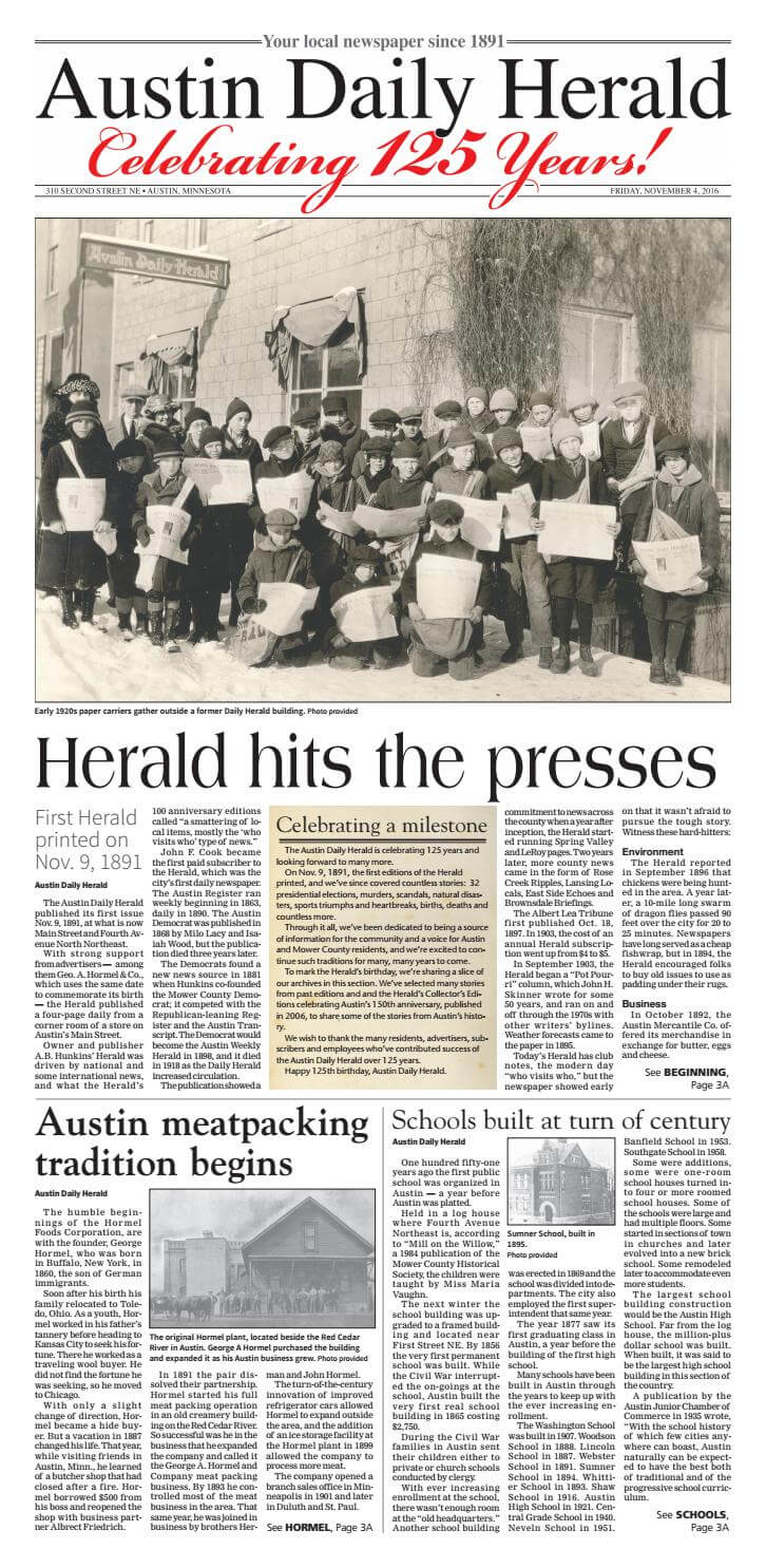 Minnesota newspapers 44 Austin Daily Herald