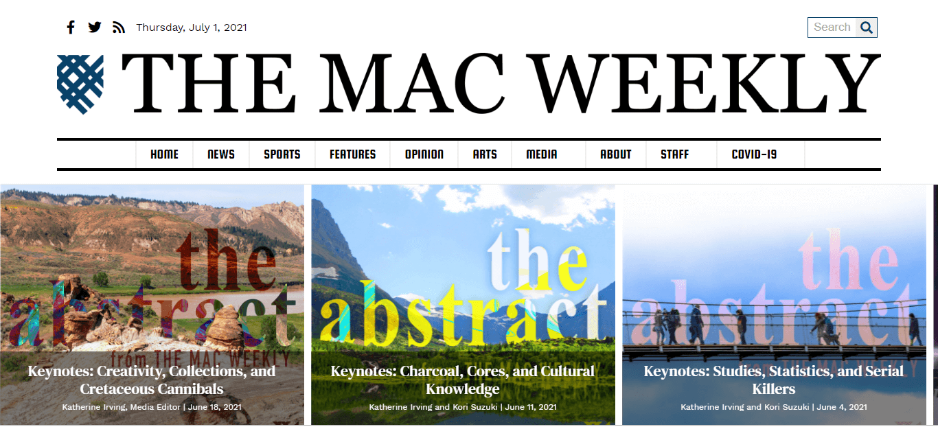 Minnesota newspapers 53 Mac Weekly website