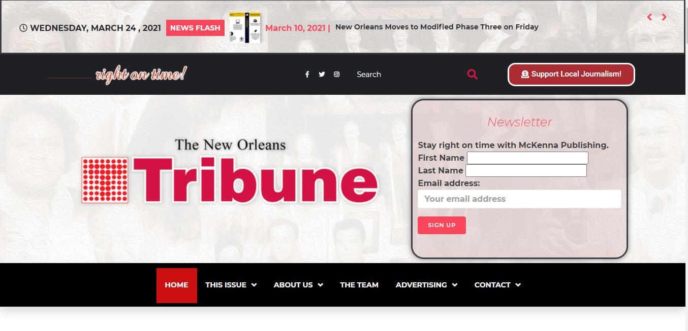 New Orleans Newspapers 06 The New Orleans Tribune Website