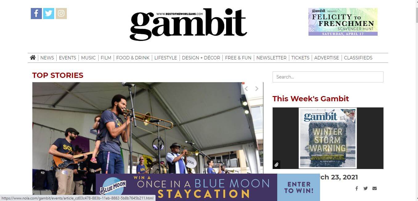 New Orleans Newspapers 08 Gambit Website