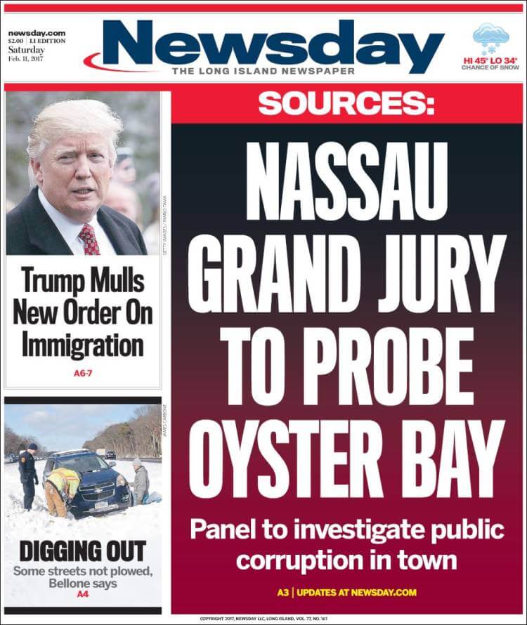 New York newspapers 10 Melville Newsday