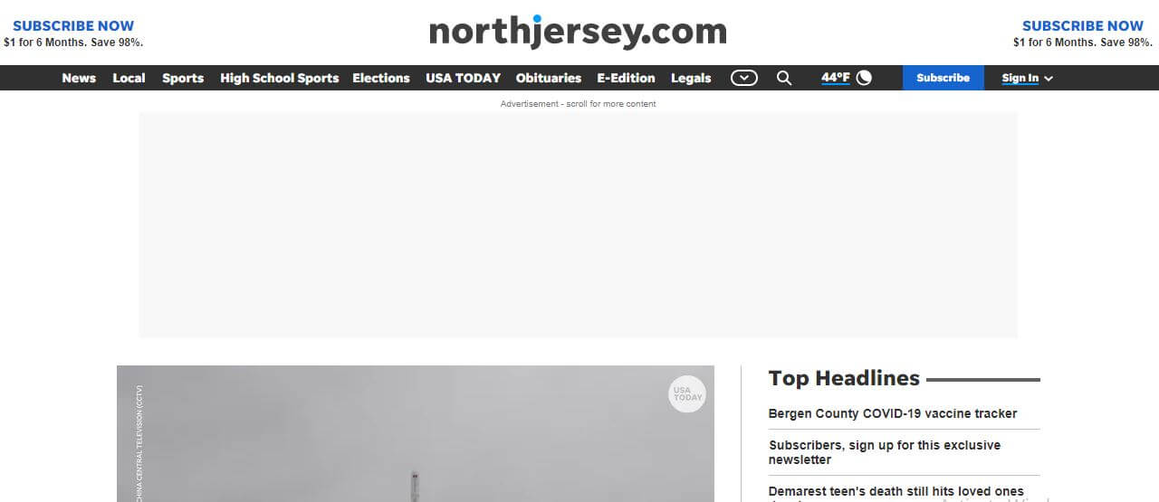 New York newspapers 15 north jersey website