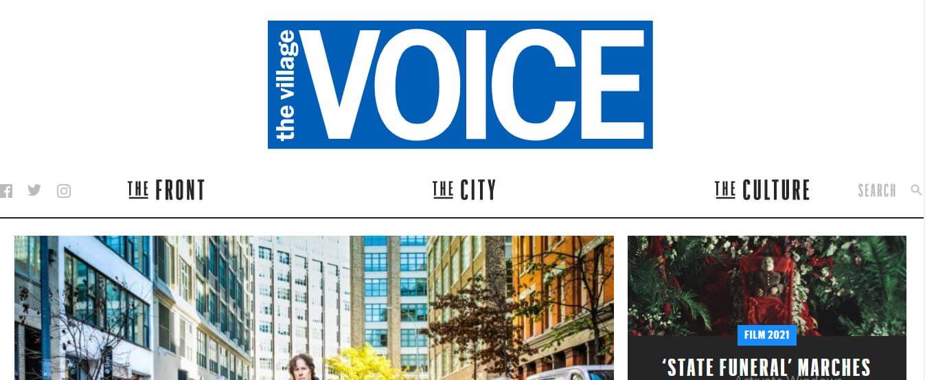 New York newspapers 26 The Village Voice website