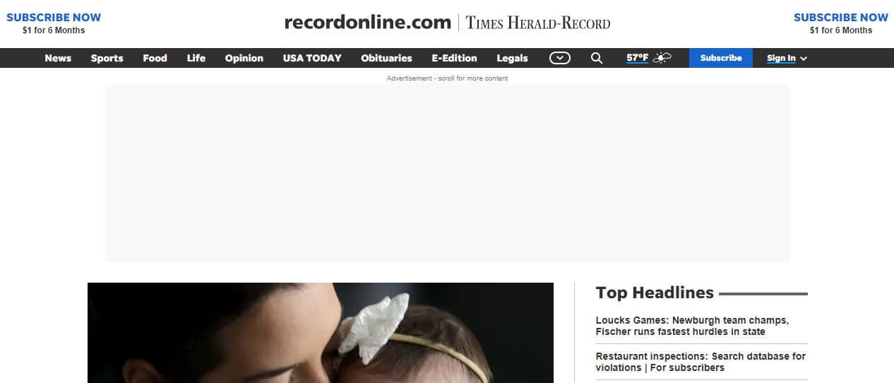 New York newspapers 27 Times Herald Record website