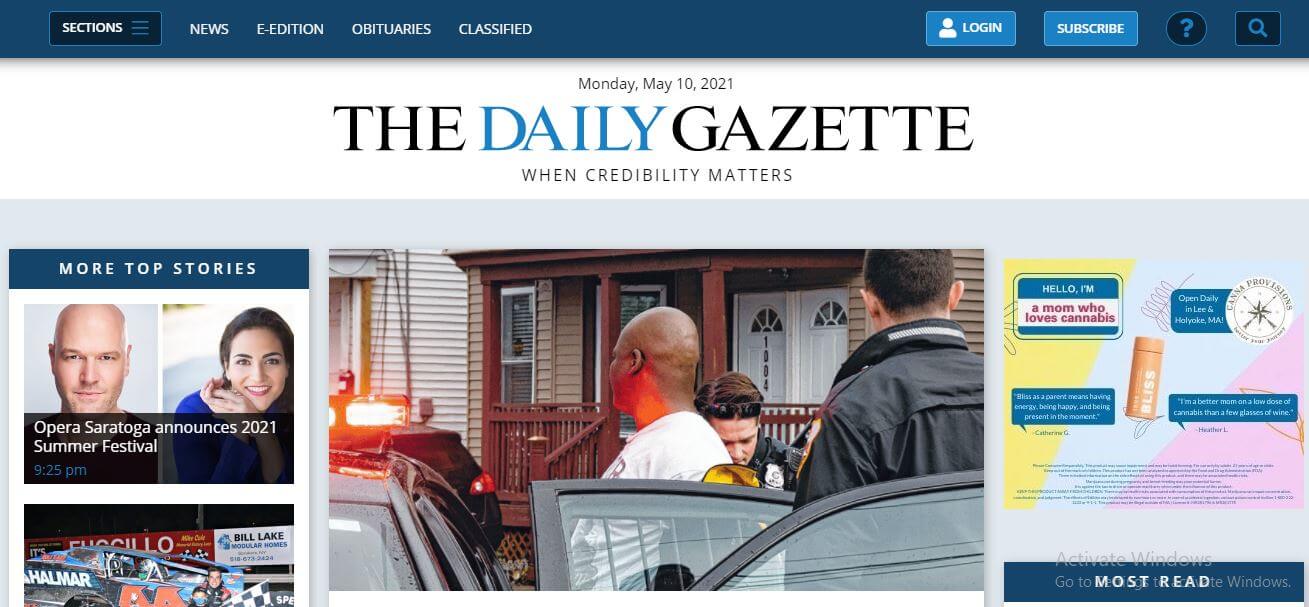 New York newspapers 41 The Daily Gazette website