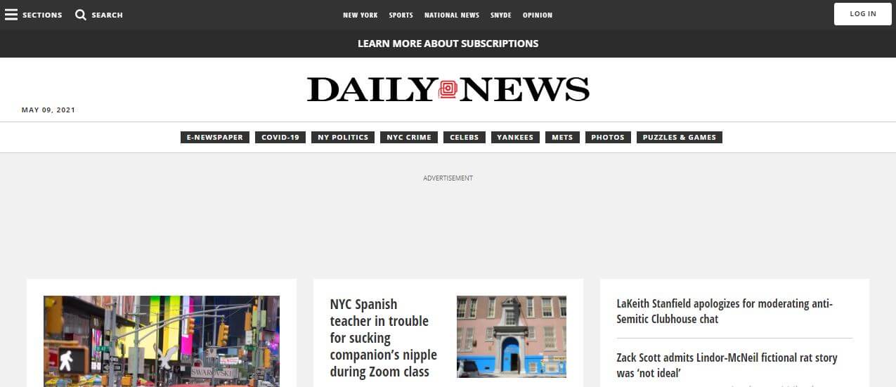 New York newspapers 6 New York Daily News website