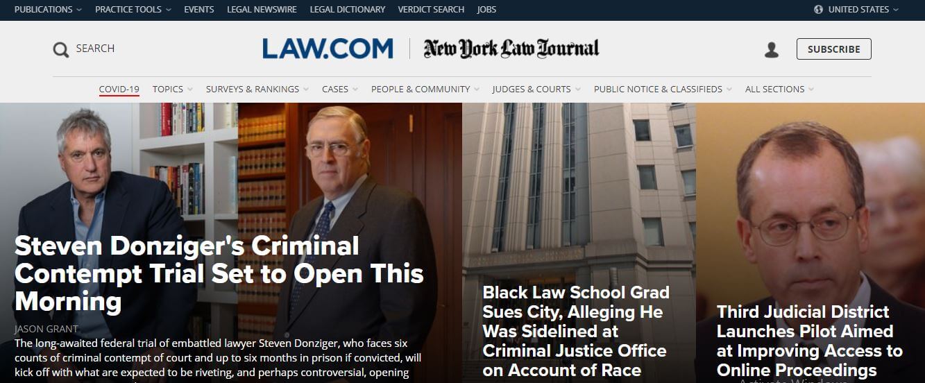 New York newspapers 68 The New York Law Journal website