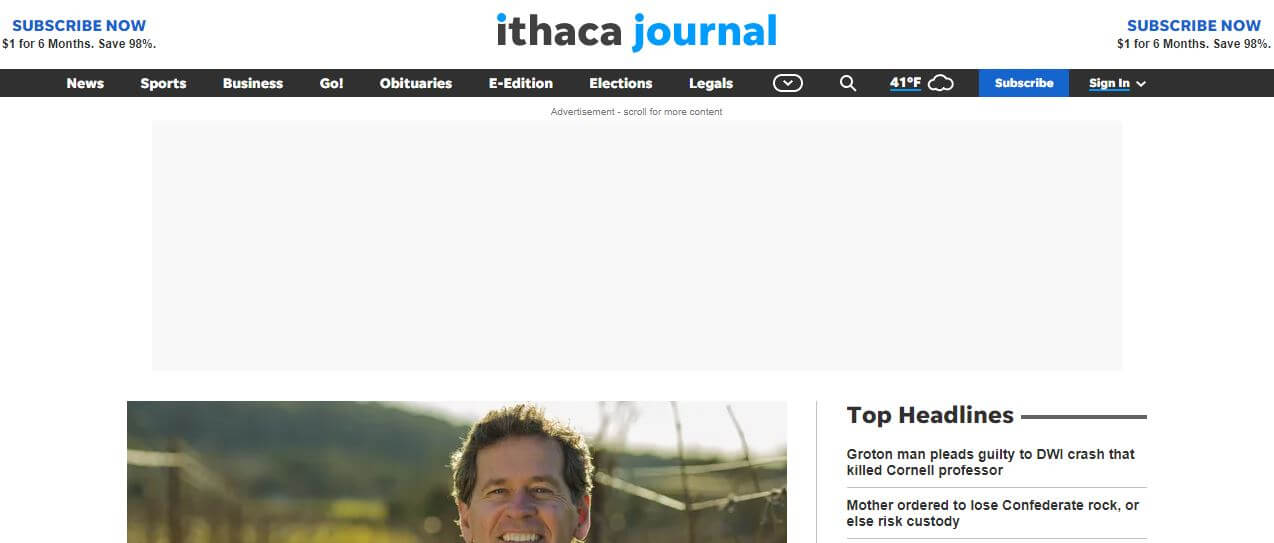 New York newspapers 72 Ithaca Journal website