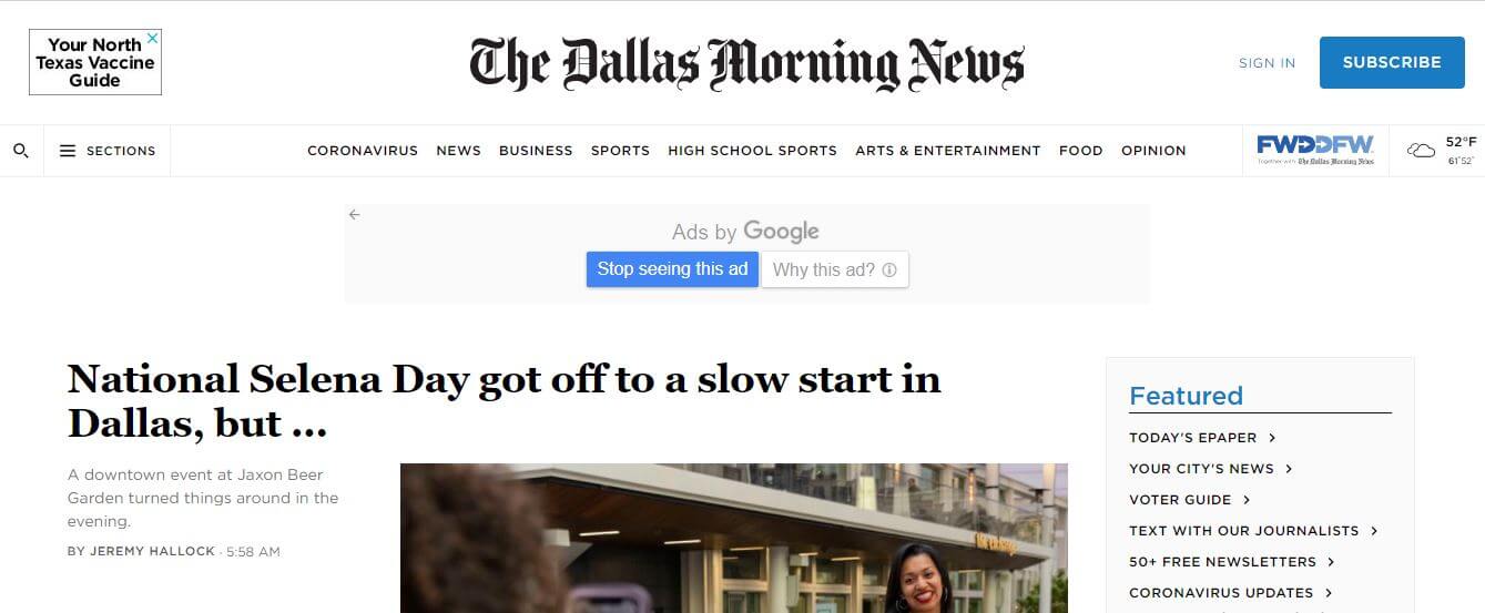 North Carolina newspapers 1 The Dallas Morning News website