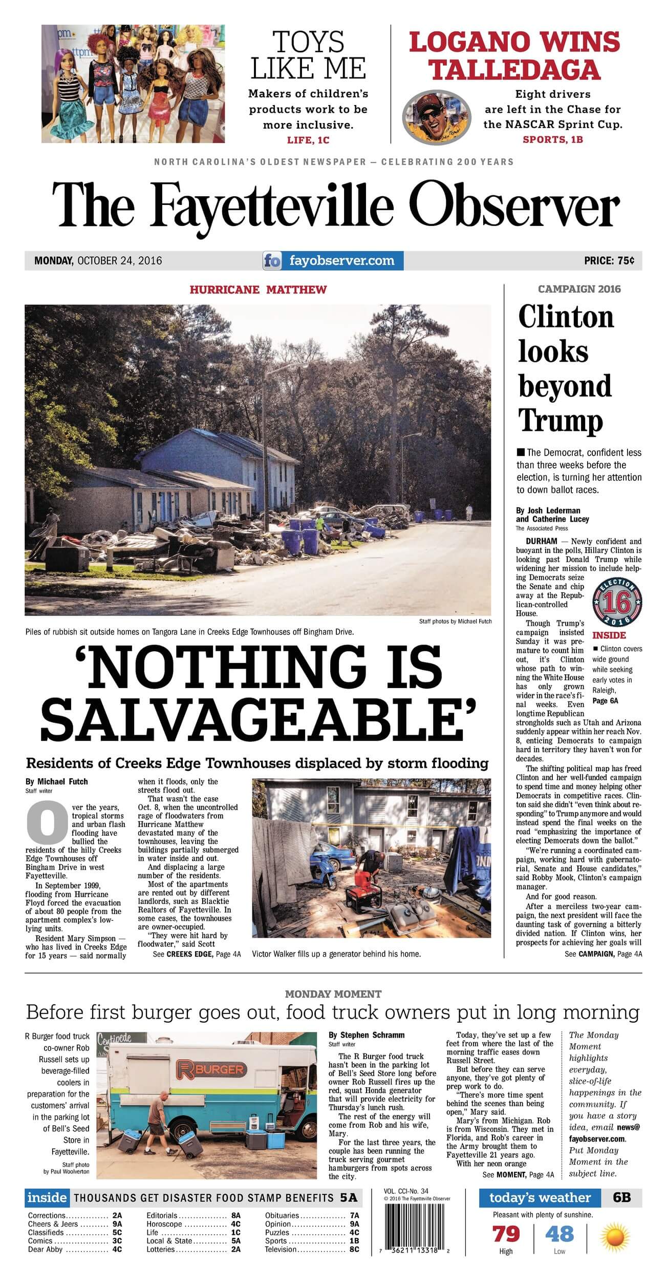 North Carolina newspapers 15 The Fayetteville Observer