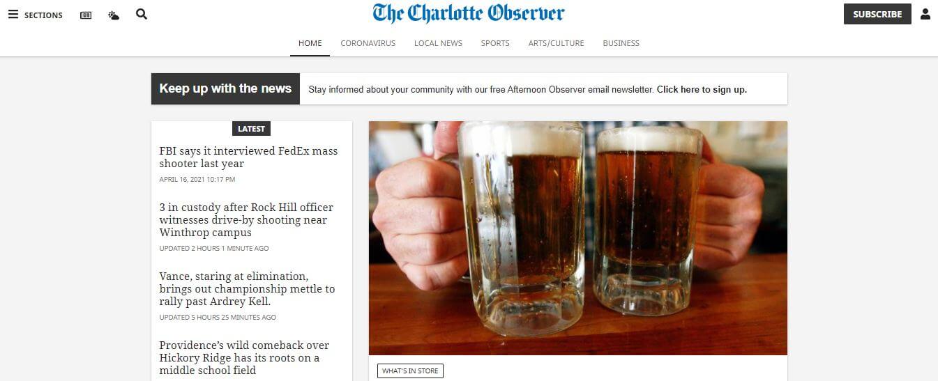 North Carolina newspapers 5 The Charlotte Observer Star website
