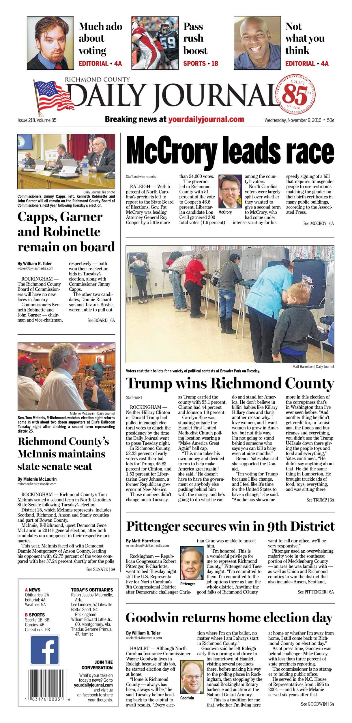 North Carolina newspapers 50 Richmond County Daily Journal