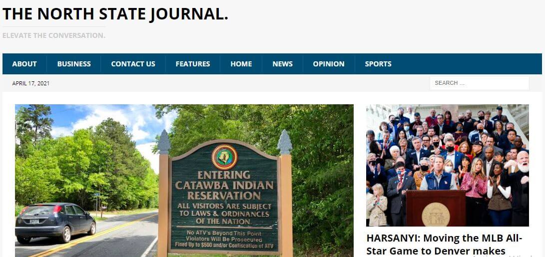North Carolina newspapers 51 North State Journal website