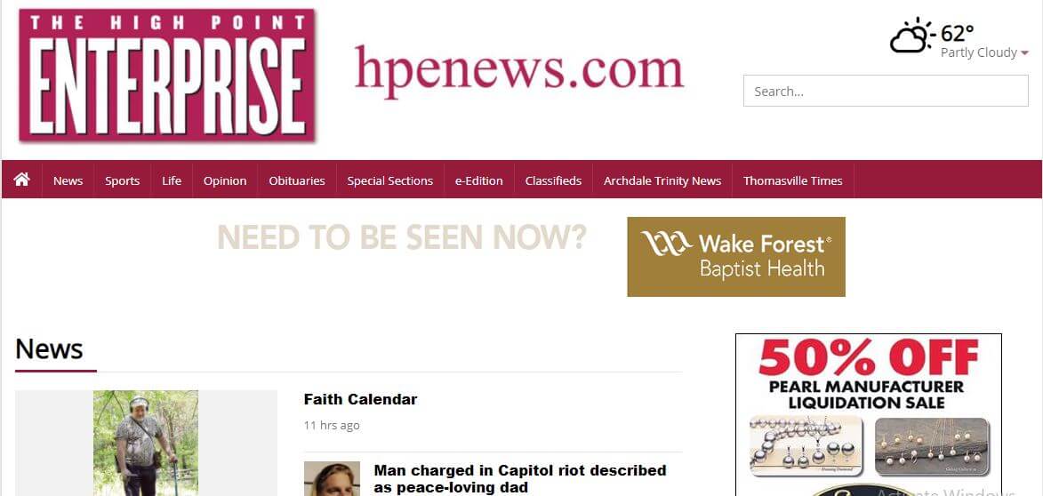 North Carolina newspapers 59 High Point Enterprise website