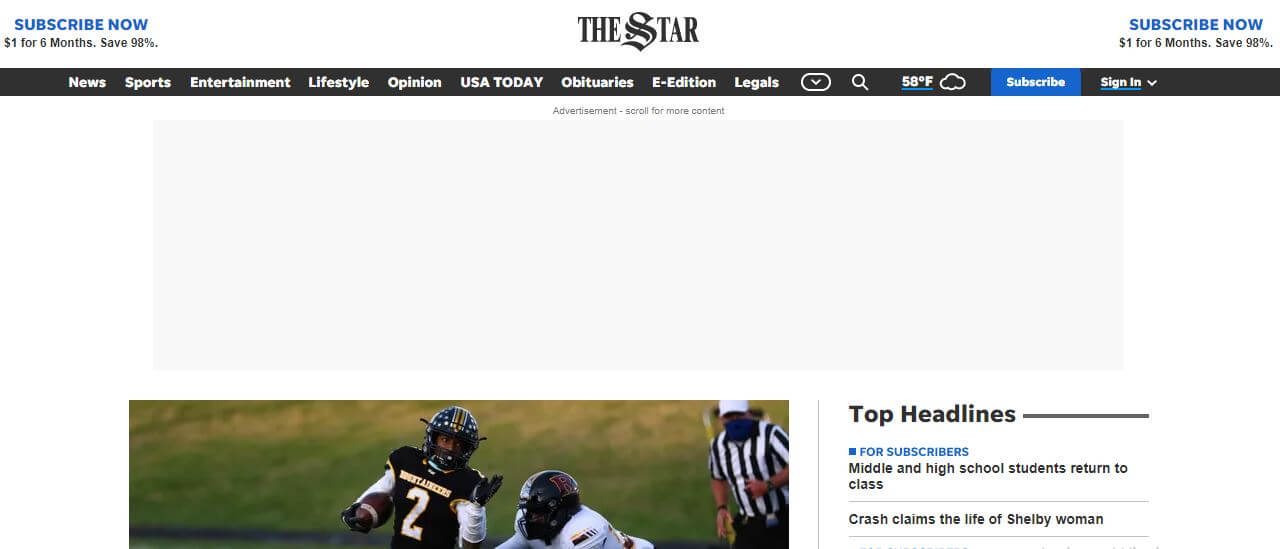 North Carolina newspapers 63 Shelby Star website