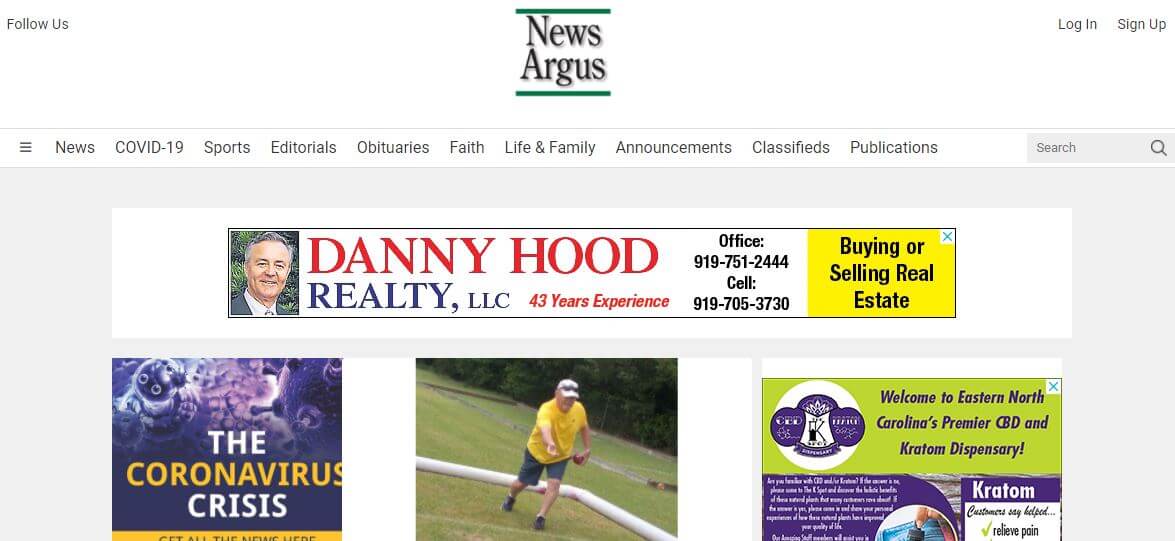 North Carolina newspapers 66 Goldsboro News Argus website