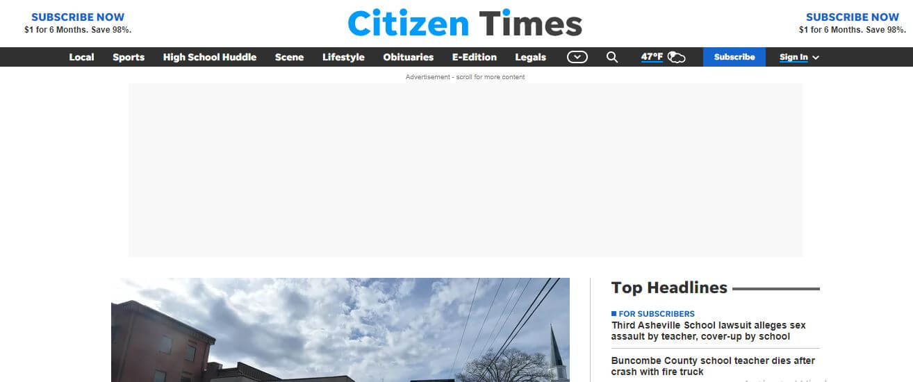 North Carolina newspapers 7 Asheville Citizen Times website