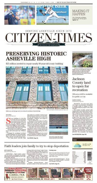 North Carolina newspapers 7 Asheville Citizen Times