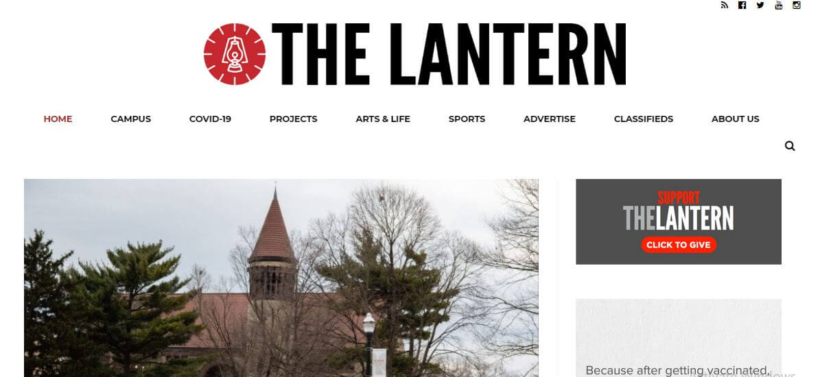 Ohio newspapers 18 Lantern website