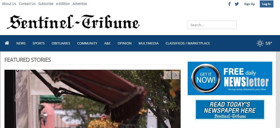 Ohio newspapers 37 Sentinel Tribune website