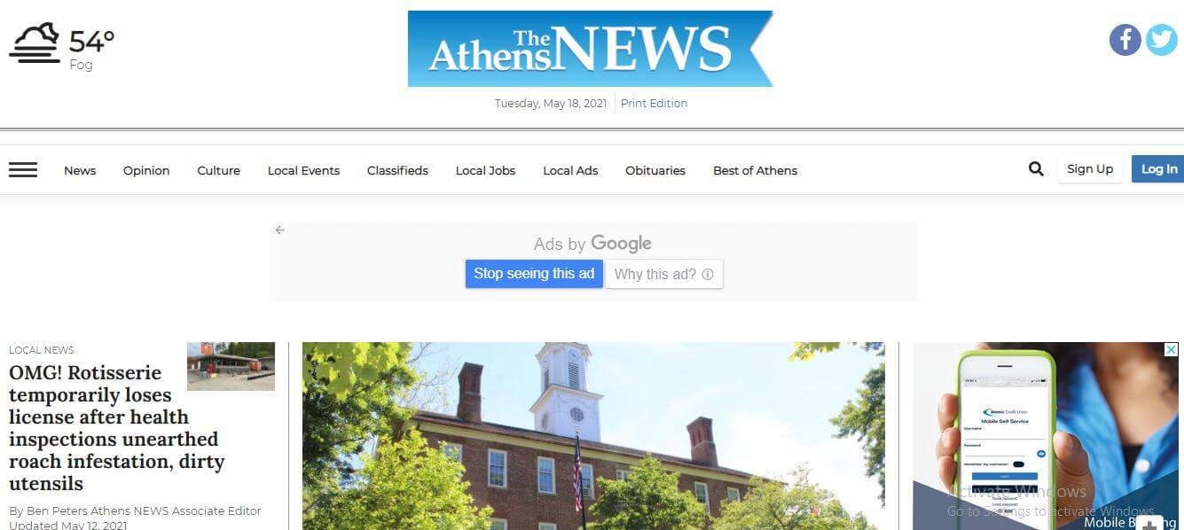 Ohio newspapers 49 The Athens NEWS website