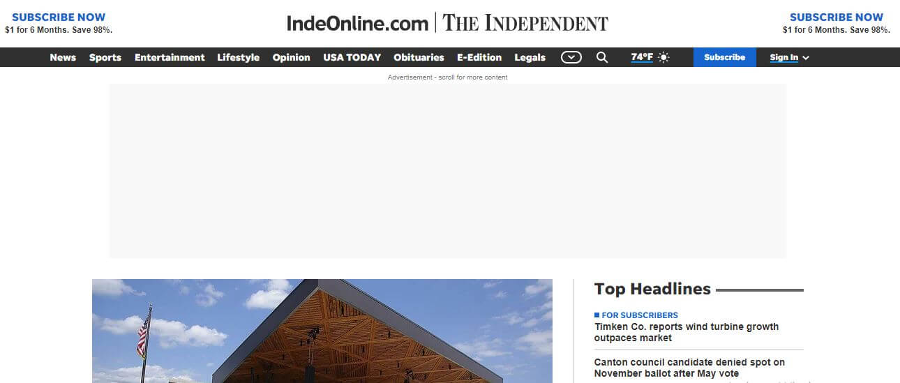 Ohio newspapers 50 Independent website