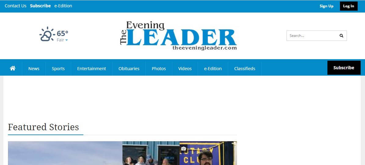 Ohio newspapers 53 The Evening Leader website