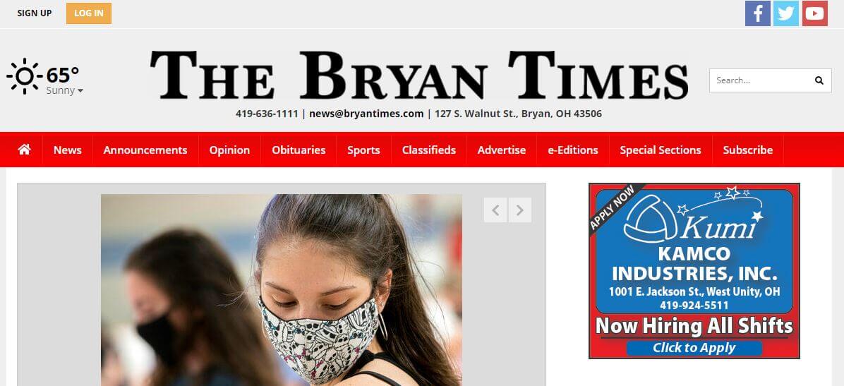 Ohio newspapers 54 The Bryan Times website