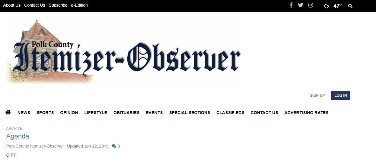 Oregon newspapers 47 Dallas Itemizer Observer website