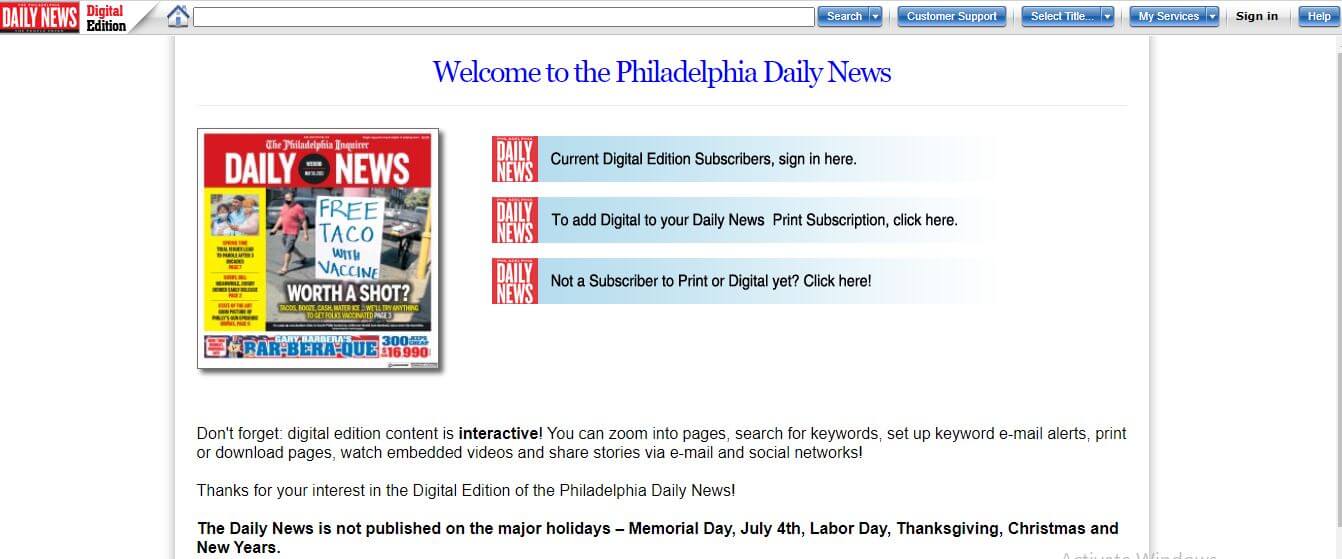 Pennsylvania newspapers 12 Philadelphia Daily News website
