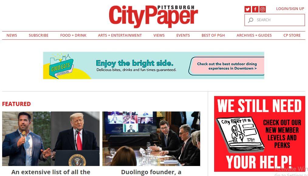 Pennsylvania newspapers 32 Pittsburgh City Paper website