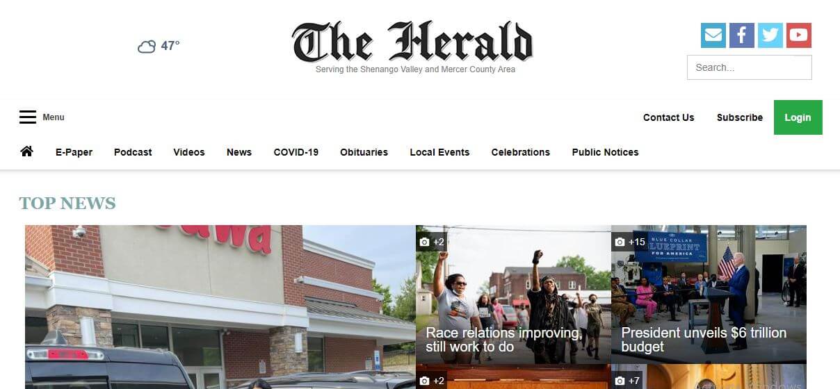 Pennsylvania newspapers 37 The Herald website