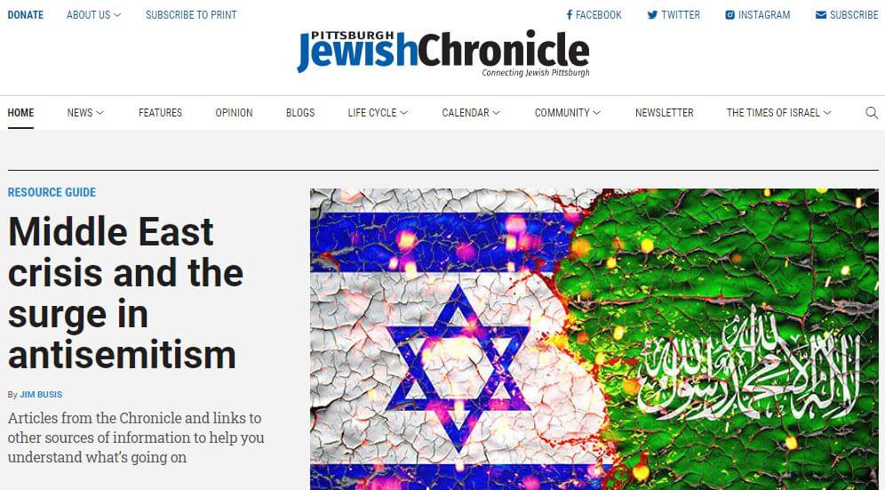 Pennsylvania newspapers 46 Jewish Chronicle website