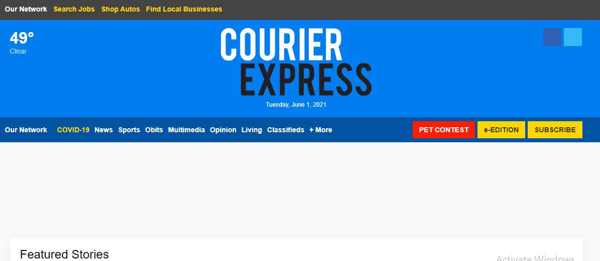 Pennsylvania newspapers 57 The Courier Express website