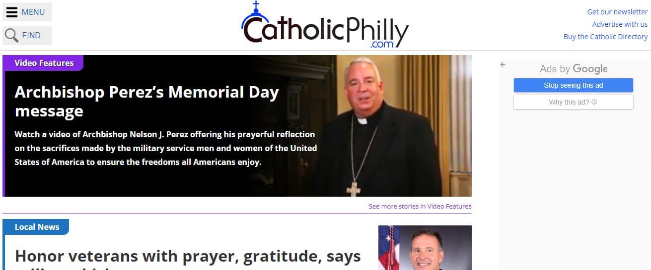 Pennsylvania newspapers 62 Catholic Standard Times website