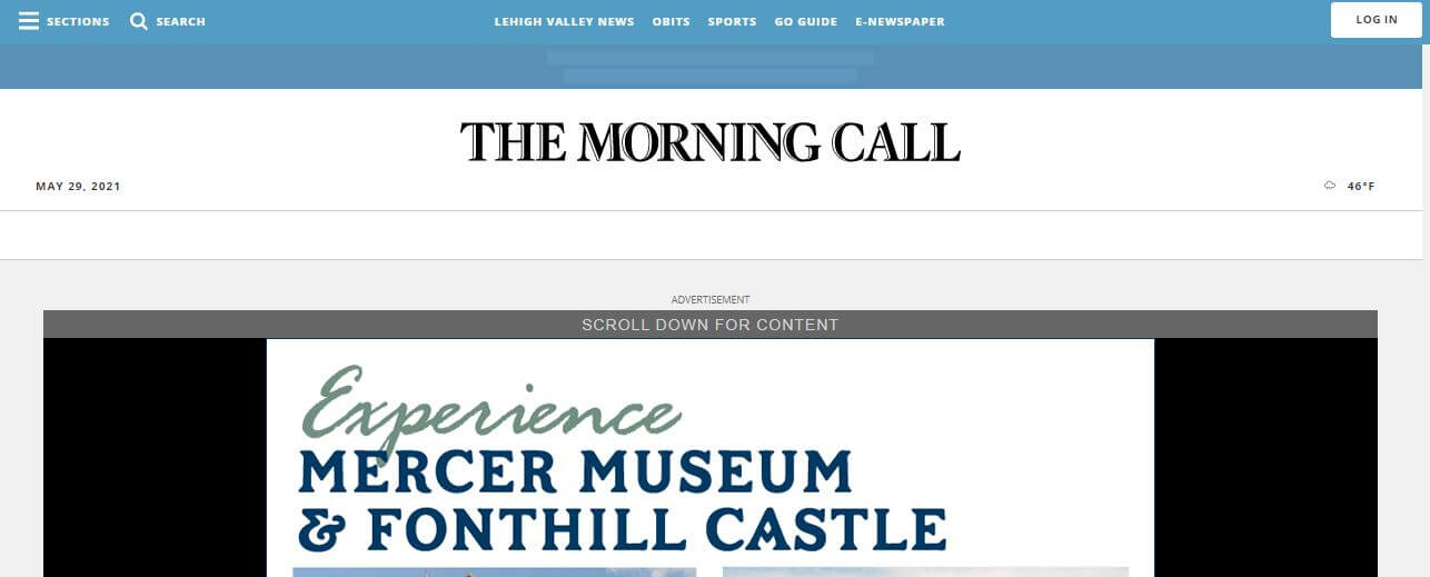 Pennsylvania newspapers 8 Morning Call website