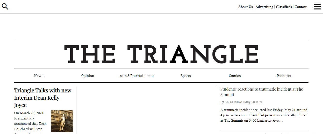 Pennsylvania newspapers 92 Triangle website