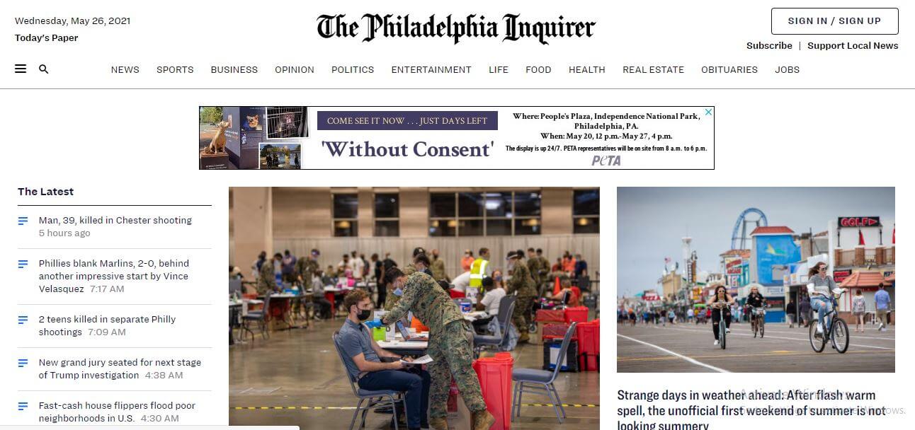 Philadelphia newspapers 1 The Philadelphia Inquirer website