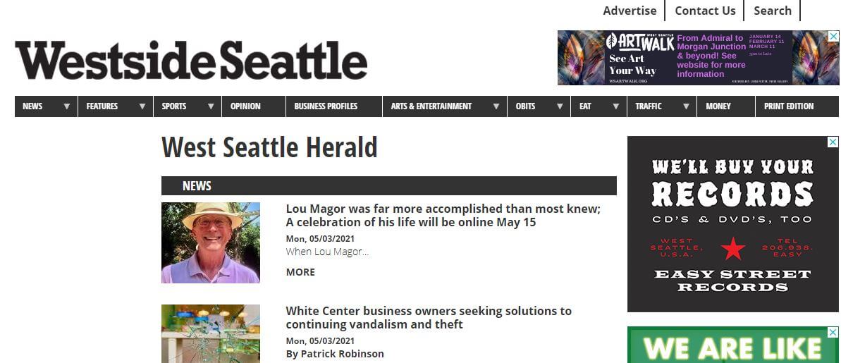 Seattle newspapers 10 West Seattle Herald website