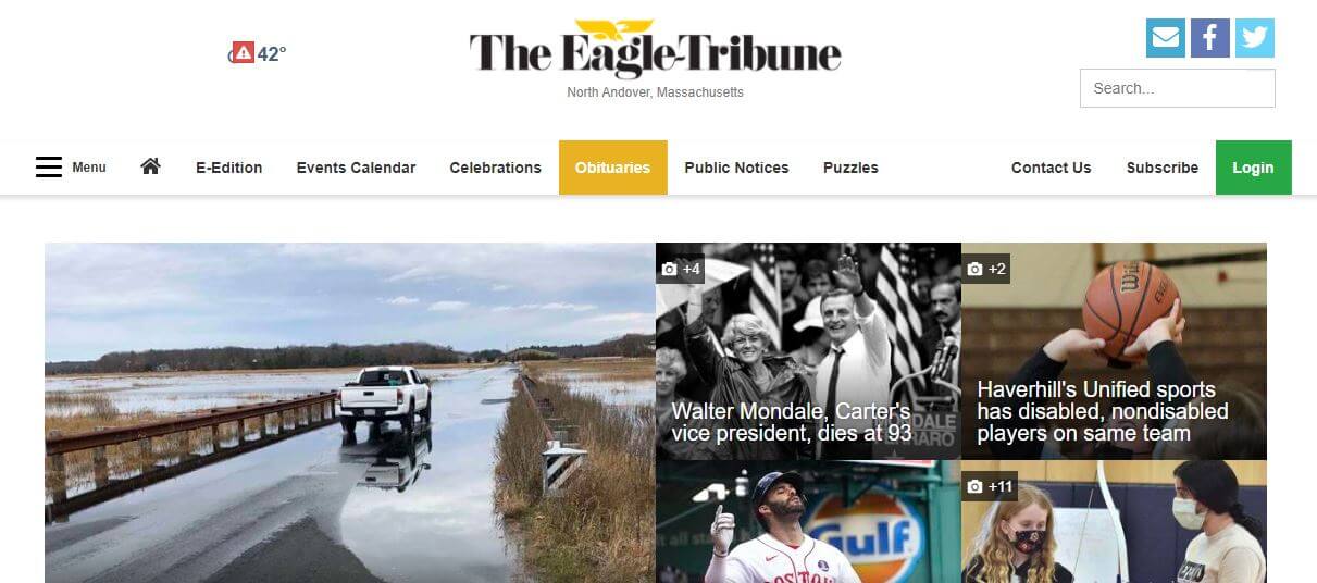 Tennessee newspapers 10 The Eagle Tribune website
