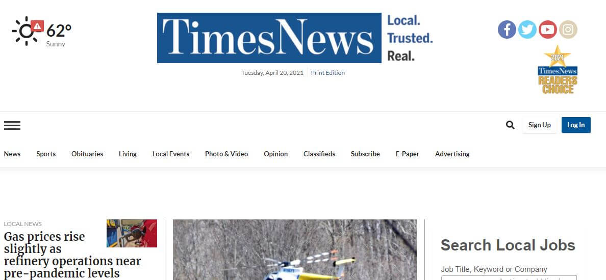 Tennessee newspapers 22 Kingsport Times News website