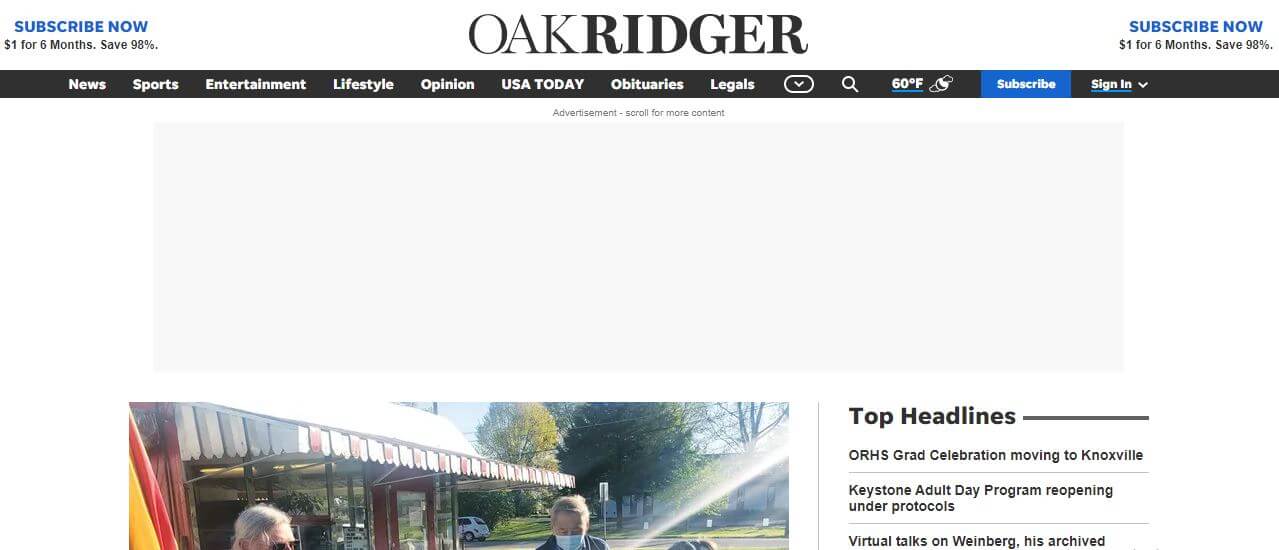 Tennessee newspapers 37 The Oak Ridger website