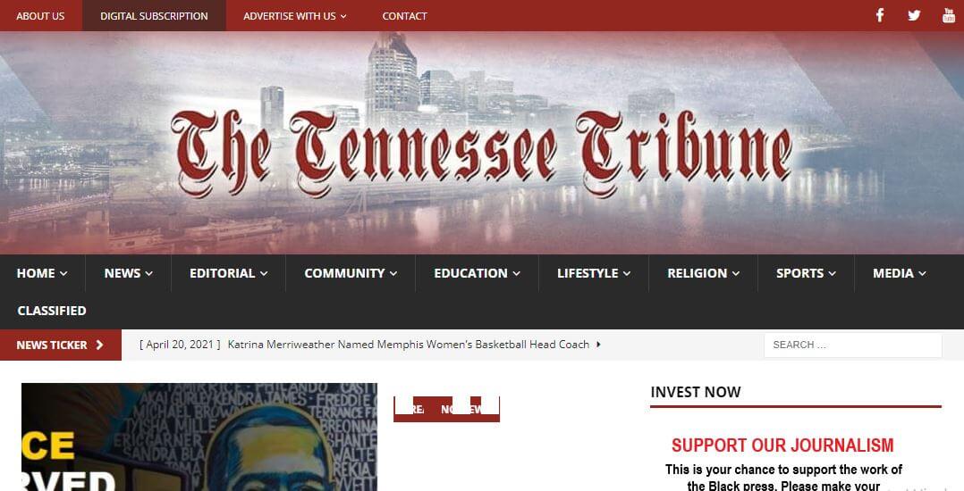 Tennessee newspapers 40 The Tennessee Tribune website