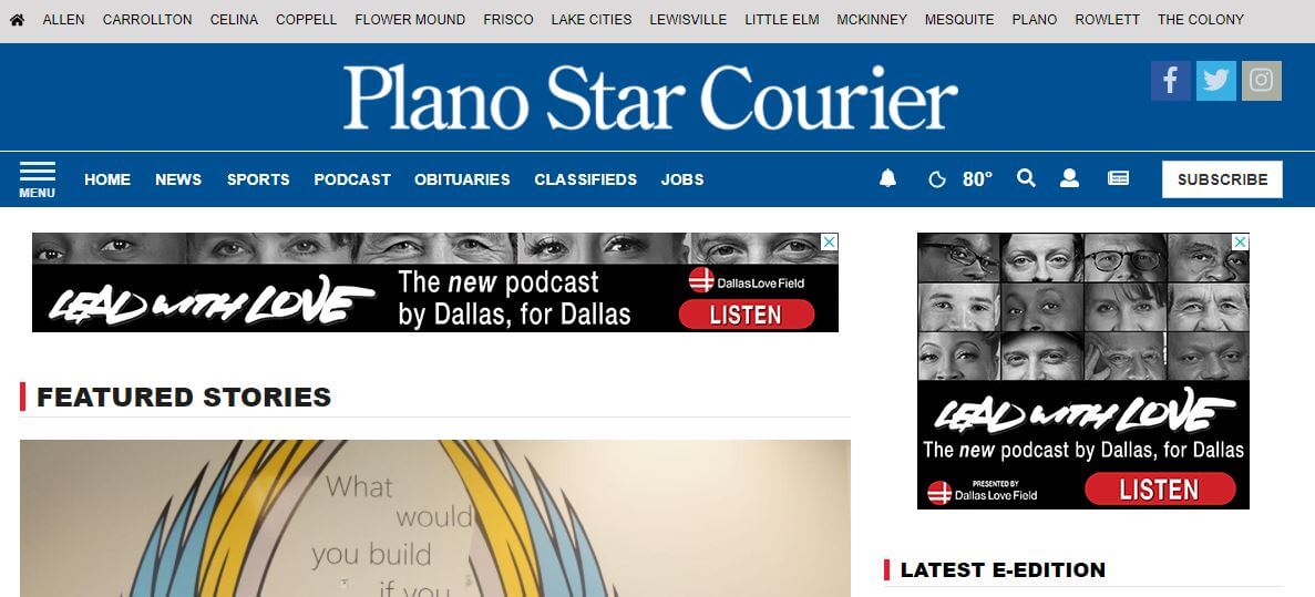 Texas newspapers 29 Plano Star Courier website