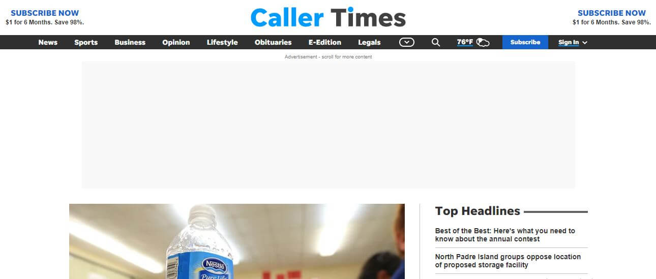 Texas newspapers 36 Caller Times website