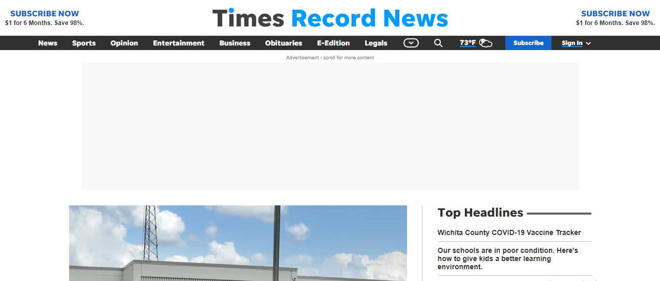 Texas newspapers 48 Times Record News website