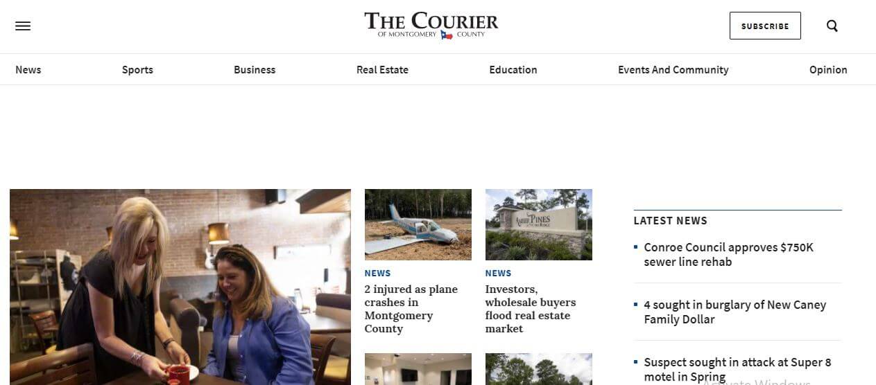 Texas newspapers 61 The Courier website