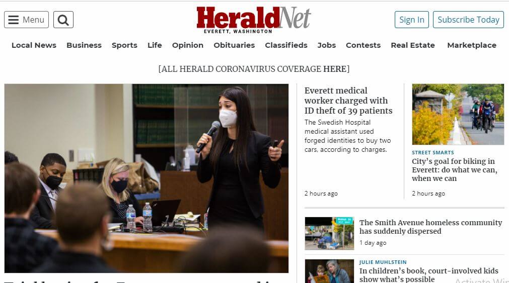 Washington newspapers 11 The Everett Herald website