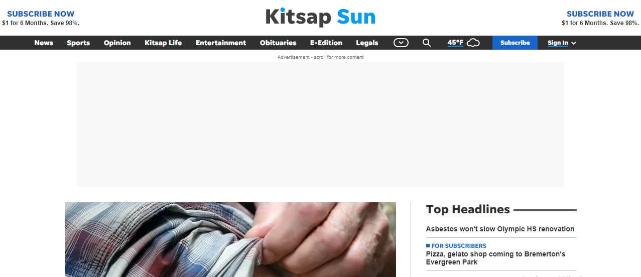 Washington newspapers 14 Kitsap Sun website